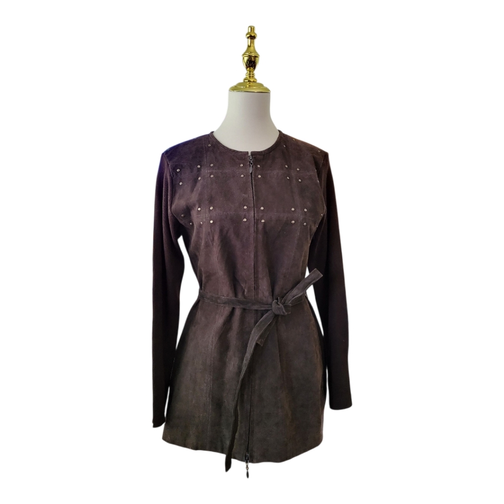 Escapade Suede Mini Dress With Studded Detailing. Womens Size M‎ New